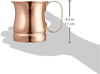 新光金属 ビアーマグ 16oz S-586, ブロンズ, 製品寸法:9φ×10hcm