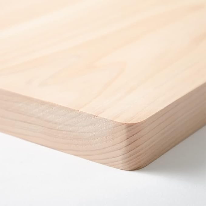 京都活具 ヒノキのまな板 正方形 23×23cm 厚板一枚板
