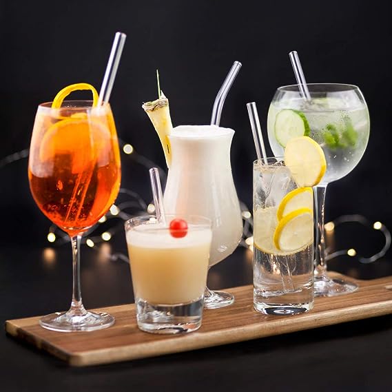HALMガラスストロー ストレート3種 6本セット