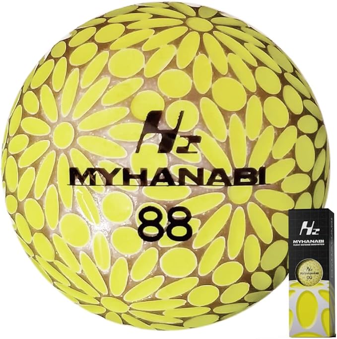 MYHANABI H2 マイハナビ ゴルフボール 公認球12個 イエローシルバー