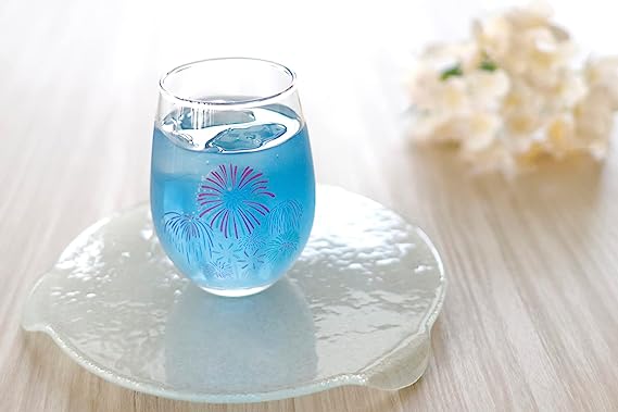 丸モ高木陶器 冷感花火 フリーグラスペアセット