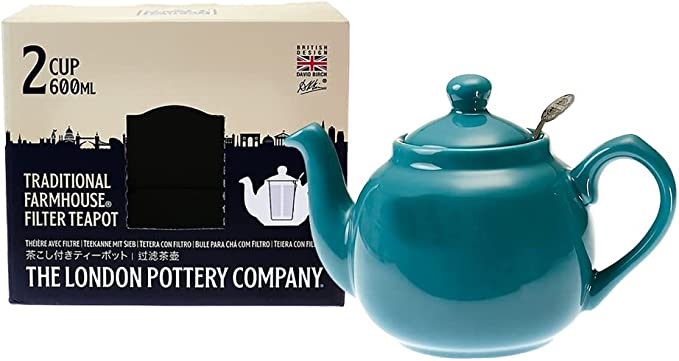 ロンドンポタリー ファームハウス ティーポット アクア 2cup