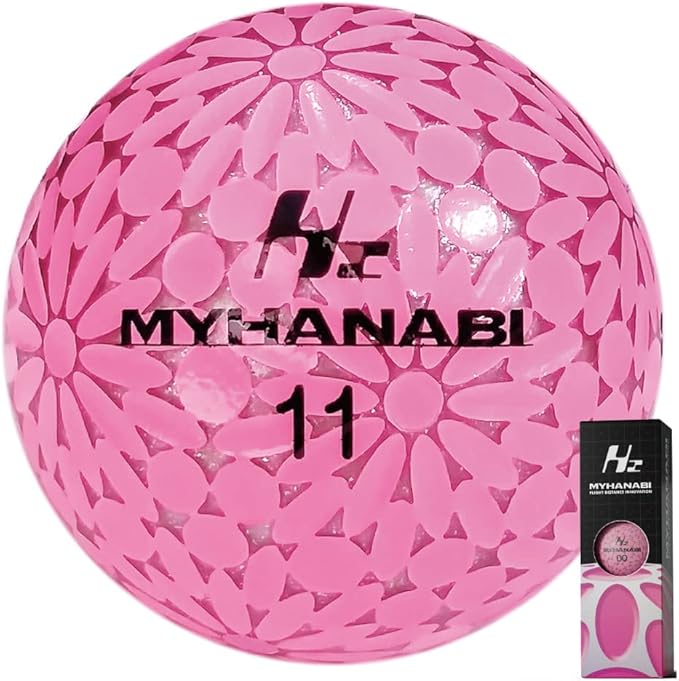 MYHANABI H2 マイハナビ ゴルフボール 公認球12個 ピンクシルバー