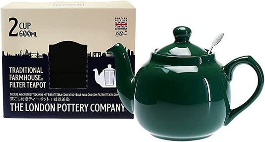 ロンドンポタリーファームハウス ティーポット グリーン 2cup